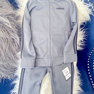 Boys two piece Adidas sweat suit gray.  Size 24 months.